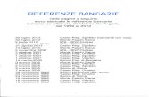 REFERENZE BANCARIE bancarie.pdf · 2012-10-05 · REFERENZE BANCARIE nelle pagine a seguire, sono elencate le referenze bancarie richieste ed ottenute, da Valerio De Angelis, dal