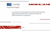 ANEA - Agenzia Napoletana Energia e Ambiente - Le iniziative del … Rossetti - CONSIP.pdf · 2016-11-29 · Consip e GSE hanno veicolato parte degli incentivi del Conto Termico 2.0,