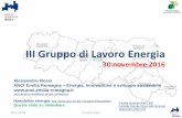 III Gruppo di Lavoro Energia - ANCI Emilia-Romagna · 2016-12-05 · Consultazione dei Comuni sul Nuovo Piano Energetico (19 feb 2016) •Tutti i Comuni1 hanno richiesto di inserire