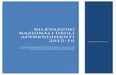 RILEVAZIONI NAZIONALI DEGLI APPRENDIMENTI …...Prove INVALSI 2016 1 Prefazione Questo rapporto presenta i dati dell’Italia e delle singole regioni delle rilevazioni sugli apprendimenti