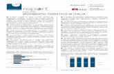 Anno 2016 MOVIMENTO TURISTICO IN ITALIA · residenti 199,4 milioni (rispettivamente +1,6% e +3,5% rispetto al 2015). Nel 2016 si stima che i viaggi per vacanze rappresentino circa