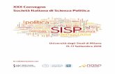 XXX Convegno Società Italiana di Scienza Politica Convegno...Tavola rotonda - Panel 7.7 La riforma costituzionale come politica costituente Tavola rotonda - Panel 4.2 La politologia