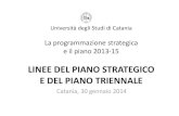 LINEE DEL PIANO STRATEGICO E DEL PIANO TRIENNALE...– 2015: ? Il «Piano generale» ... settore, mirata a diffondere principi e modelli d'intervento relativi alla didattica orientativa