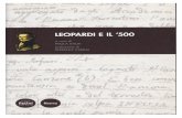 LEOPARDI E IL ’500 - - OPAR L'Orientale Open Archiveopar.unior.it/1835/1/2010leopsann.pdf · 2013-10-03 · Leopardi ha il potere di far leggere alcuni testi del Sannazaro in una