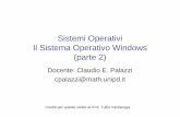 Sistemi Operativi Il Sistema Operativo Windows (parte 2)cpalazzi/files/CS07-2 - MS... · 2013-06-02 · Il Sistema Operativo MS Windows (parte 2) Sistemi Operativi - C. Palazzi 381