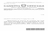 GAZZETTA UFFICIALE DELLA REPUBBLICA ITALIANA P ARTE PRIMA SI PUBBLICA TUTTI I GIORNI NON FESTIVI Spediz. abb. post. 45% - art. 2, comma 20/b L egge 23-12-1996, n. 662 - Filiale di