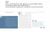Un sistema di posa certificato: scelta dei ... - Soudal certificata.pdf · Un sistema di posa certificato: scelta dei prodotti e considerazioni sulle emissioni Edifici ad energia