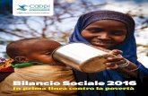 Bilancio Sociale 2016 - COOPI · Il Bilancio Sociale che vi stiamo presentando, relativo all’anno 2016, vuole orire il quadro il più completo e il più aggiornato possibile degli