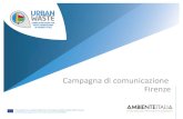 Campagna di comunicazione Firenze · Acqua di Firenze Acqua di Firenze menu URBAN WASTE URBAN STRATEGIES FOR WASTE MANAGEMENT IN TOURIST CITIES This project has received funding from