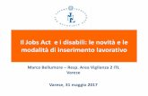 Le novità del Jobs Act e le modalità di inserimento dei disabili · 2017-06-01 · Il Jobs Act e i disabili: le novità e le modalità di inserimento lavorativo Marco Bellumore