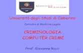 Cattedra di Medicina Legale · Cattedra di Medicina Legale CRIMINOLOGIA COMPUTER CRIME Prof. Giovanna Ricci . 2 Informazioni, Comunicazioni e Tecnologia Globalizzazione le ICT, Informazioni,