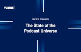 Podcast Universe REPORT ITALIA 2019 The State of the...siano podcaster, autori o editori) di aprire ancora di più il bacino dei propri lettori e ascoltatori. Ma il mondo dell’editoria