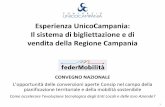 Esperienza UnicoCampania: Il sistema di bigliettazione e di vendita della … · 2019-10-01 · Esperienza UnicoCampania: Il sistema di bigliettazione e di vendita della Regione Campania