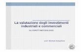 Valutazione degli investimenti [modalità compatibilità] · La valutazione degli investimenti industriali e commercialiindustriali e commerciali GLI ASPETTI METODOLOGICI prof. Michele