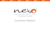 COMPANY PROFILE - Confindustria · CHI SIAMO Da oltre 10 anni siamo partner delle aziende che si rivolgono all’estero. La traduzione è il settore in cui Nexo nasce e per il quale