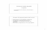 Gestione della Qualità II parteweb.tiscali.it/mantione/Vaglini 2.pdf2 Programma • Il processo di produzione del software – Modelli di sviluppo – Processi della produzione del