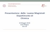 presentazione lauree magistrali 16052018 sitoweb...B Chemodinamica Ambientale CHIM/02 Discipline chimiche inorganiche e chimico-fisiche 6 L. Maschio B Analisi degli Inquinanti con