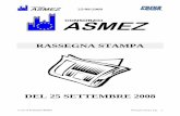 DEL 25 SETTEMBRE 2008 · 25/09/2008 A cura di Francesco Romeo Rassegna stampa pag. 1 RASSEGNA STAMPA DEL 25 SETTEMBRE 2008