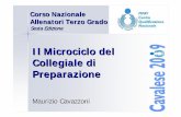 Il Microciclo del Collegiale di Preparazione · 2014-12-11 · Maurizio Cavazzoni Corso Nazionale Allenatori Terzo Grado Sesta Edizione Il Microciclo del Collegiale di Preparazione.