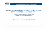 CORSO AGGIORNAMENTO ACCREDIA Marco Cerri â€“Leonardo OmodeoZorini ACCREDIA -2019 Training on new IAF