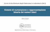 Sistemi di numerazione e rappresentazione binaria dei numeri interi · 2020-06-17 · Architettura degli elaboratori e laboratorio - Nino Cauli 3 02/03/2020 Notazione posizionale
