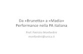 Da «Brunetta» a «Madia» Performance nella PA italiana · 2019-03-12 · Riforma Madia Maggiore ruolo alla programmazione: 1. Obiettivi generali: priorità strategiche delle PA