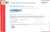 ...sub certificate 03 Tyrolit Hydrostress AG CH-8330 Pfäffikon, Witzbergstraße 18 development, design and manufacturing of machines for the construction and natural stone industries