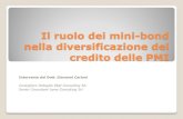 Il ruolo dei mini-bond nella diversificazione del credito delle PMI ruolo dei mini... · 2014-11-10 · di debito da parte delle imprese: Il D.L. Destinazione Italia Le SPV costituite