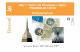 Piano Turistico Provinciale della Provincia di Torino · Valle di Susa e Val Sangone 106.253 20% 3,7% 49%2.880 29% 24% 28% 141.772 67% 30% 4,04 59% 4423 Totale 2.236 ... prodotti