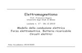 elettromagnetismo 1 (2019-2020);1 - Istituto Nazionale di ...lxmi.mi.infn.it/~ragusa/2019-2020/elettromagnetismo...Elettromagnetismo – Prof. Francesco Ragusa 371 Modello della conduzione