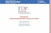 ICE Agenzia Internazionalizzazione e servizi nel mondoInternazionalizzazione e servizi nel mondo Maria Carmela Ottaviano ... •USA •Maturi Europa • ... con iniziative ed azioni
