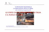 CONVEGNO NAZIONALE La depurazione idrica in Italia: da ... · LO STATO DELLA DEPURAZIONE IN ITALIA E IL RUOLO DI ISPRA CONVEGNO NAZIONALE La depurazione idrica in Italia: da criticità
