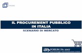 IL PROCUREMENT PUBBLICO IN ITALIA...IL TREND 2002-2016 - Numero indice 2002=100 Valori assoluti Variazione % Numero Importo (mln euro) Numero Importo 2012 15.848 20.542 2013 14.050