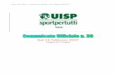 Del 13 febbraio 2017 - UISP · Calcio Uisp Udine , Comunicato Ufficiale n.30 Stagione 2016/17 Del 13 febbraio 2017 (composto da n° 12 pagine) ... 8888 COLLOREDO DI PRATO COLLOREDO