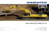 Escavatore idraulico PC350LC/NLC-8 · PC350-8 Sistema di monitoraggio Komatsu via satellite POTENZA MOTORE 194 kW / 260 HP @ 1.950 rpm PESO OPERATIVO PC350LC-8: 34.430 - 36.390 kg