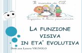 LA FUNZIONE VISIVA IN ETA EVOLUTIVA · E’ il risultato di un processo di integrazione delle abilità visive, il quale si sviluppa e si modifica con il crescere dell’età. Per