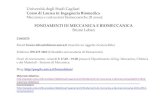 Università degli Studi Cagliari Corso di Laurea in Ingegneria … · -modelli del movimento umano Geometria delle Masse-Baricentro-momento d’inerzia Elementi di Dinamica-Le forze-Il