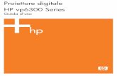 Proiettore digitale HP vp6300 Serieswelcome.hp-ww.com/ctg/Manual/c00291887.pdf · del materiale entra nel proiettore, contattare l'assistenza HP. • Non mettere oggetti sopra al