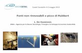 Castel Gandolfo 4-6 maggio 2012ecoone.org/attachments/article/7/10_de_Dominicis_Risorse... · 2016-10-31 · “Hubbert è un osso duro, ... Il modello di Hubbert: formulazione del