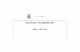 BILANCIO DI PREVISIONE 2013 PARTE II SPESE · 2018-10-06 · PARTE II - SPESA. Pag. 2 / 30 1010301 01 Servizio 01 03 Gestione economica, finanziaria, programmazione, provveditorato
