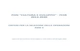 PON “CULTURA E SVILUPPO” - FESR 2014-2020 · operativo nazionale Cultura e Sviluppo 2014-2020 FESR (PON CS), approvato dalla Commissione europea con Decisione C(2015) 925 del