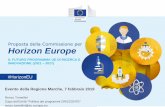 IL FUTURO PROGRAMMA UE DI RICERCA E INNOVAZIONE (2021 … · innovazioni dal potenziale pionieristico e creatrici di mercato Ecosistemi europei per l'innovazione Instaurare un legame