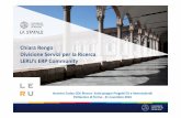 Chiara Rengo La Servizi e l per Europa: la Ricerca stato ...€¦ · • European Fund for Strategic Investments (EFSI) 2.0 should not influence H2020’s budget Incontro CodauGDL