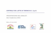 CENTRALE DEL LATTE DI TORINO & C. S.p.A. · Centrale del Latte di Torino 1. Il gruppo 2. Il mercato 3. Dati economico-finanziari 4. Il titolo AGENDA 25 marzo 2014 Star Conference