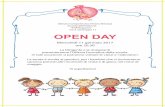 locandina open day 2017 · OPEN DAY Mercoledì 11 gennaio 2017 ore 20.30 La Dirigente e le insegnanti presenteranno l’O˜erta Formativa della scuola. In tale occasione si potranno