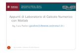 Appunti di Laboratorio di Calcolo Numerico con Matlabluca.paulon/matlab.pdf · 50 Ing. Luca Paulon-Laboratorio di Calcolo Numerico In generale, e quindi anche nel caso della differenziazione
