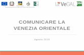 COMUNICARE LA VENEZIA ORIENTALE - Vegal · Nell’ambito del PSL 2014/20 si prevede di comunicare il territorio con una strategia che punta: A. sulla comunicazione digitale/web per
