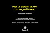 Test di sistemi audio con segnali burst - Audiomatica · Seminario AES Audiomatica 28 THD ad alti livelli Effettuando il test a frequenze e livelli diversi è possibile acquisire