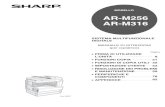 AR-M256/M316 Operation-Manual Copier IT...Non toccare il cilindro fotoconduttore (sezione verde). • Graffi o incrostazioni sul cilindro macchiano le copie. INFORMAZIONI SUL LASER