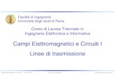 Facoltà di Ingegneria Università degli studi di Pavia · Campi Elettromagnetici e Circuiti I a.a. 2015/16 Prof. Luca Perregrini Linee di trasmissione, pag. 8 Equazione dei telegrafisti